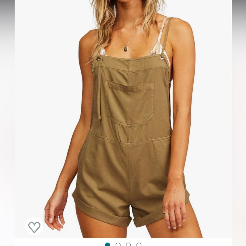 Billabong wild pursuit short coveralls in green cargo
